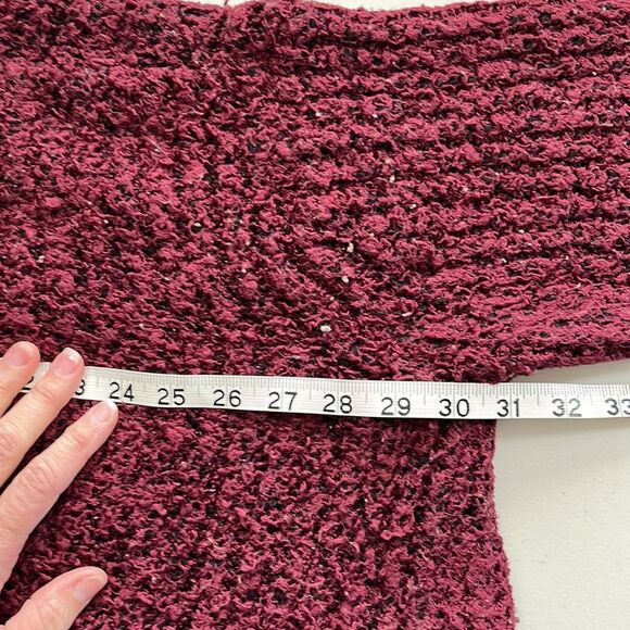 Kensie Speckled Open Front Cardigan Cranberry Plum Size Medium - Picture 8 of 9